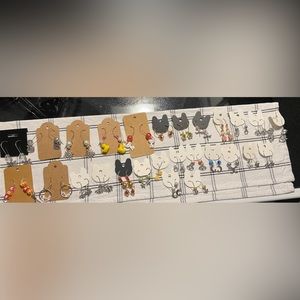 Hand crafted earrings. Free shipping with purchase of 3 pairs